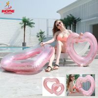 90/120cm Gaint Pink Heart Swimming Ring Inflatable Float Circle for Adult Child Swim Ring Summer Party Water Toys Dropshipping