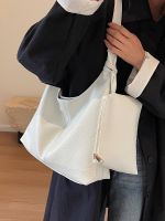 Genuine Uniqlo High-end simple fashion portable large-capacity bag women 2023 new Korean lychee pattern tote bag high-end underarm bag