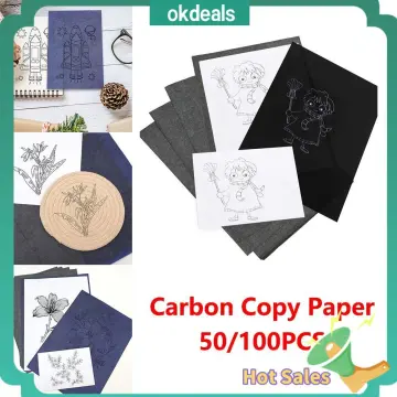 100 Sheets of Carbon Transfer Copy Paper One-Side Transfer Paper A4 Carbon Paper