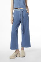 ESP กางเกงเดนิมทรงขากว้าง ผู้หญิง | Wide Leg Lightweight Denim Trousers | 06033