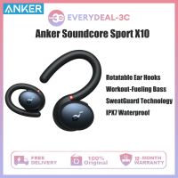 Anker Soundcore หูฟังบลูทูธ5.2สำหรับเล่นกีฬา X10หูฟังแบบคล้องหูหมุนได้เบสลึก IPX7หูฟังสำหรับเล่นกีฬากันน้ำกันเหงื่อ