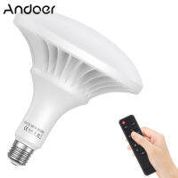 Andoer 150วัตต์หลอดไฟ LED การถ่ายภาพโคมไฟหลอดไฟ2700พัน-6500พัน Dimmable ประหยัดพลังงาน E27เมาที่มีการควบคุมระยะไกลสำหรับการถ่ายภาพสตูดิโอโฮมคลังสินค้าสำนักงานโรงแรม