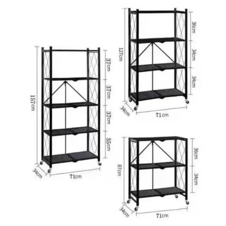 【Ready Stock】 2/3 layer here,order,Foldable Movable Steel Storage ...