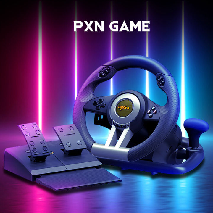 PXN-V9 Racing Gaming Steering Wheel Pedals Set Bus Driving Simulator for  Xbox PC