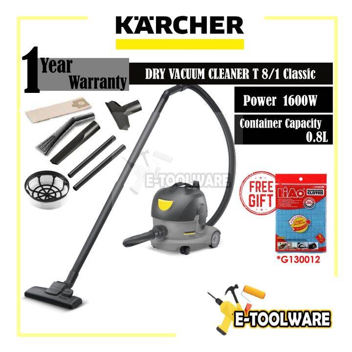 Karcher Dry Vacuum Cleaner T8/1 Classic | Lazada
