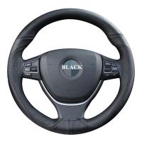 ♀✈✆ Car Steering Wheel Cover Soft Genuine Leather Anti-wear Steering Wheel Cover 100 Cowhide Braid With Needles Thread