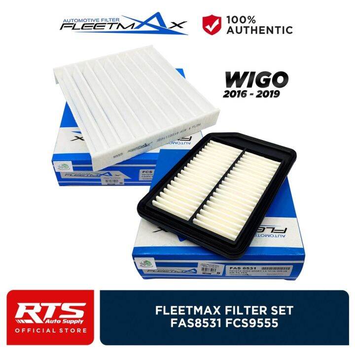 Fleetmax Set Air And Cabin Filter For Toyota Wigo 2016 - 2019 | Lazada PH