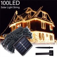 Led Solar Fairy Lights Outdoor Waterproof Street Garland Houses Christmas Garden Decorations String Light Strip