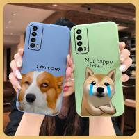 Anti-fall Skin-friendly feel Phone Case For Huawei Y7a/P Smart 2021/Enjoy20SE Cartoon Lens bump protection soft shell