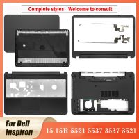 New Laptop For Dell Inspiron 15 15R 5521 5537 3537 3521 LCD Back Cover/Front Bezel/Palmrest/Bottom Case/Hinges Laptop Case Black