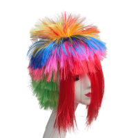 【cw】Cosplay Wig Birthday Party Funny Hair Hat Accessories Clown Fans Dance Headdress Indigenous Disco Halloween Heaear