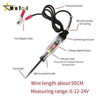 6-24 V Car Truck Voltage Circuit Tester Test Probe Bulb Automobile Polarity Tools