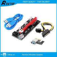 Rovtop 60ซม. Ver008S,009S,009S Plus,010-X 6Pin,การ์ด Pci-E ไรเซอร์ Pcie 1X ถึง16X Usb 3.0สายเคเบิลข้อมูลเครื่องขุดบิตคอยน์