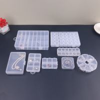 Transparent Plastic Storage Jewelry Box Compartment Adjustable Container For Beads Earring Box For Jewelry Rectangle Box Case