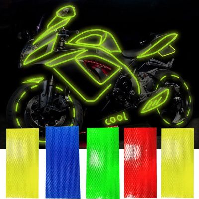 Bike Reflective Stickers Cycling Fluorescent Reflective Tape Safety Car Motorcycle  Adhesive Sticker Cycling Accessories Adhesives Tape