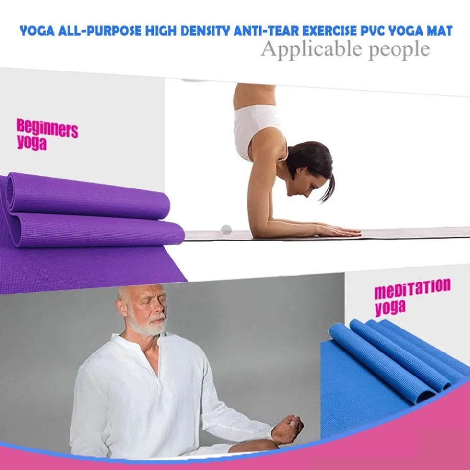 Hopeway Yoga All-Purpose 4mm Extra Thick High Density Anti-Tear Exercise  PVC Yoga Mat Yoga mat non slip Yoga mat exercise pad thick non slip