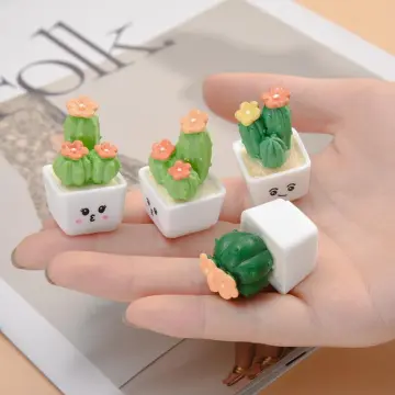 Home Decoration Simulation Cactus Figurines Ceramic Miniature