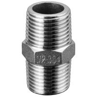 1/2 3/4 1 BSP Male Thread 304 Stainless Steel Pipe Fitting Equal Reducer Hex Nipple Connector