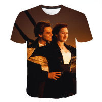 2023ภาพยนตร์คลาสสิก Titanic 3D พิมพ์เสื้อยืดแขนสั้น Love Titanic แฟชั่น Harajuku Cool เสื้อผู้ชายผู้หญิงอินเทรนด์เสื้อผ้า