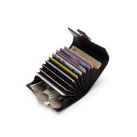Woman Card Wallet Fashion RFID Card Holder Cow Leather Double Zipper Card Case Large Capacity Lady Women Wallets Coin Purse