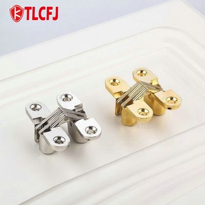 【CC】 Ktlcfj 1PCS Hinges 8x42MM Invisible Hinge 180 nickel Folding Door Soss