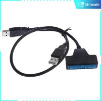 Shiwaki USB 3.0 22Pin Y-สายเคเบิลอะแดปเตอร์ด้วย USB สายไฟ5Gbps สำหรับ2.5 SSD-50Cm