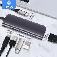 RYRA 5-In-1 4K ธันเดอร์โบลต์ USB C Extender ฮับ Type-C ไปยัง HDMI PD อะแดปเตอร์กับ HDMI PD สำหรับ Macbook PC โทรศัพท์ USB 3.0 Splitter Hub