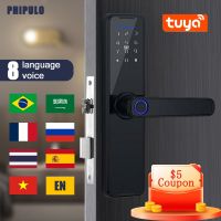 【YF】 PHIPULO Tuya Smart Door Lock Biometric WiFi Fingerprint with Remote Keyless Unlocking Control for 30-65mm Thickn