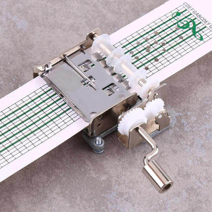 15 Note Hand Crank Musical Box Movement Kit DIY Designable Music Box