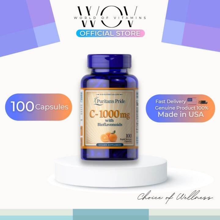 Puritan's Pride Vitamin C1000 mg with Bioflavonoids, 100 Rapid Release