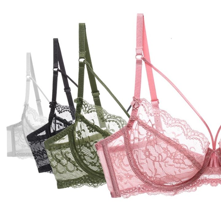 New Deep V Lace Bra Top Female Lingerie Transparent Ultra Thin Bras For Big  Breast Women Underwear Brassiere A B C D E Cup
