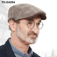 Mens Hat Spring Beret Middle-aged and Elderly Peaked Cap Retro Dad Hat Autumn and Winter Forward Hat 2022 New Style