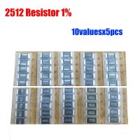 10valuesx5pcs ชุดต้านทานอัลลอยด์2512 Smd = 50ชิ้น R001 R020 R010 R050แพ็คตัวต้านทานทอร์เลอร์แรนซ์1%