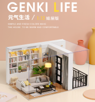 โมเดลห้อง Genki Life ่พร้อมส่งทันที สเกล 1/12 เล่นกับ ลาติ OB11 Q pocket ด๋อย บ้านตุ๊กตา บ้านจิ๋ว DIY ฉาก ห้องลาติ