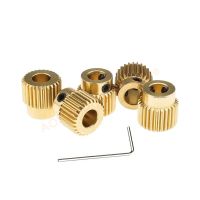 5Pcs Ender 3 V2 Brass Extruder Wheel 40 Teeth Drive Gear 3D Printer Parts Accessories 11mm x 11mm for Ender 3/3 Pro  CR-10/10S Collars