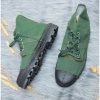 Hcm giày vải bảo hộ lao động cao cổ - đế cao su - màu xanh lính - ảnh sản phẩm 1
