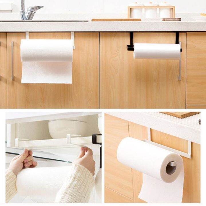 kitchen-roll-holder-paper-toilet-towel-shelf-cabinet-storage-punch-free-racks-kitchen-paper-holders-sticke-rack-iron-roll-holder