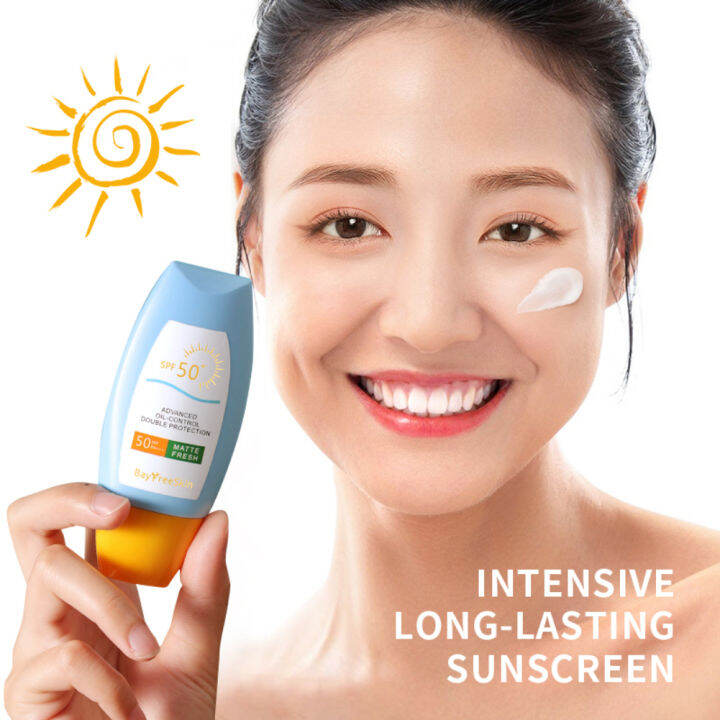 UV Sunblock Cream SPF50 PA+++ Refreshing NonGreasy Facial Isolation