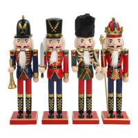 30ซม. ไม้ Nutcracker ตัวเลขขนาดใหญ่ King Nutcrackers ตกแต่งคริสต์มาสแบบดั้งเดิมไม้ Nutcracker Decor สำหรับเทศกาล Xmas