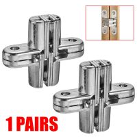 1 Pair Invisible Hinges Cross Hinge Hidden Concealed Cabinet Hinge Cupboard Door Wooden Boxes For Folding Window Furniture