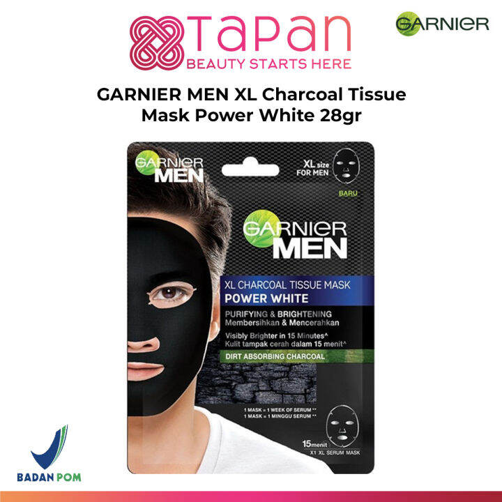 garnier men xl charcoal tissue mask