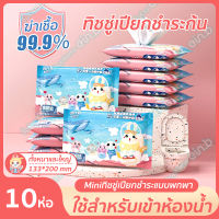 กระดาษชำระ ทิชชู่เช็ดก้น ทิชชู่เปียก baby wipes ใช้เสร็จทิ้งลงในชักโครกได้ อัตราการฆ่าเชื้อ99.9% คลีนแคร์ ทิชชูเปียกสำหรับเข้าห้องน้ำ