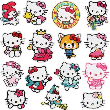 Hello Kitty Patch Embroidery Badge Clothes Bag Decorative Stickers