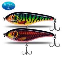 【lz】□❈  CFLURE-Jerk Bait com cauda macia para Pike Big VIB Fishing Lure Hard Pike Bait 8 cores 105mm 32g