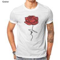 Red Rose Love Unisex Heather Prism T-Shirt Printing Couples 90S Men Clothing 105476 【Size S-4XL-5XL-6XL】