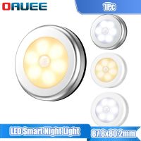 OAUEE Smart LED Motion Sensor Night Light Smart Body Induction Lamp USB Rechargeable Emergency Light Bedroom Bathroom Stair Lamp Ceiling Lights