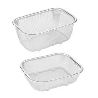 Rectangle Colander Stainless Steel Fine Mesh Oil Strainer Basket French Fries Holder Fried Food Table Serving Strain Drain Rinse Fruits Vegetables robust