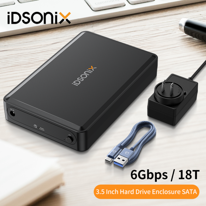 idsonix-3-5เคสฮาร์ดดิสก์กล่องใส่ฮาร์ดดิสก์-sata-เอสเอสดีพร้อมอะแดปเตอร์ฮาร์ดไดรฟ์เสริมกล่องใส่ฮาร์ดดิสก์-sata-เป็น-usb-ชนิด-c