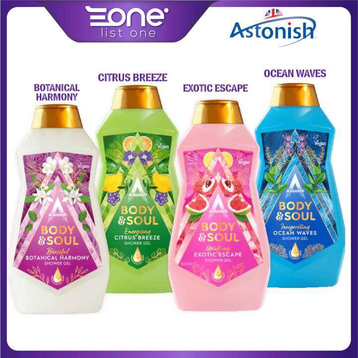 Astonish 500ml Shower Gel Vegan & Cruelty Free CLNC5050PE