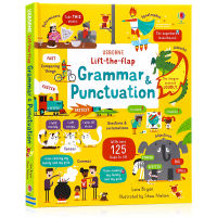 Usborne produces English grammar and punctuation learning cardboard flip book lift the flap grammar and punctuation English original picture book childrens English Enlightenment cognition hardcover picture book